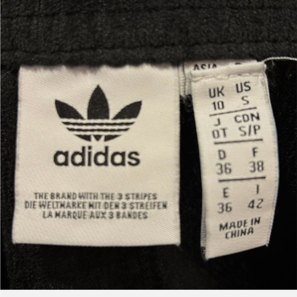 Adidas Black Mini Dress Corduroy Overall Dress Black Size S Sporty - Picture 7 of 8